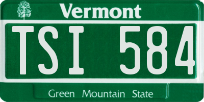 VT license plate TSI584