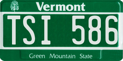 VT license plate TSI586