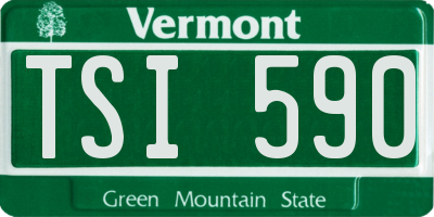 VT license plate TSI590
