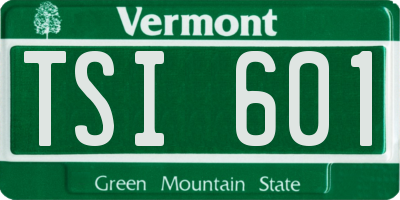 VT license plate TSI601