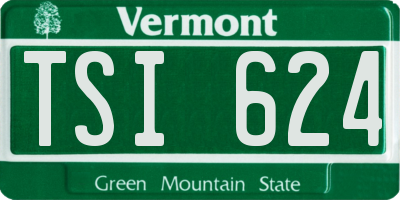 VT license plate TSI624