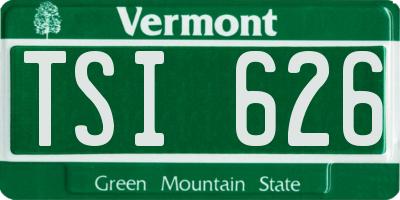 VT license plate TSI626