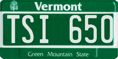 VT license plate TSI650