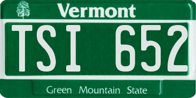 VT license plate TSI652