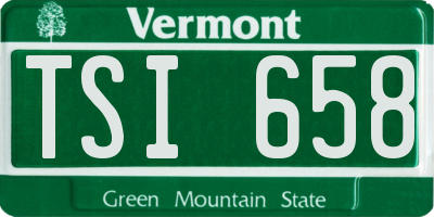 VT license plate TSI658