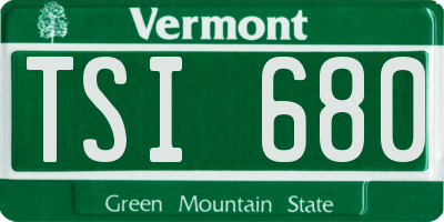 VT license plate TSI680