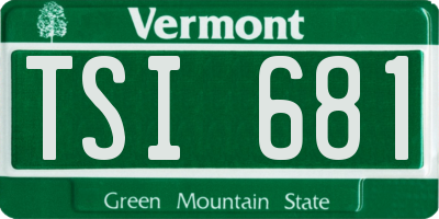 VT license plate TSI681