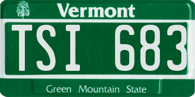 VT license plate TSI683