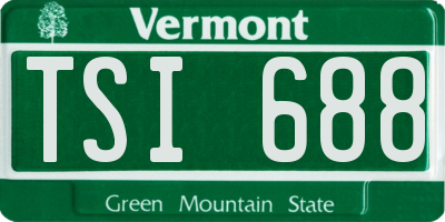 VT license plate TSI688
