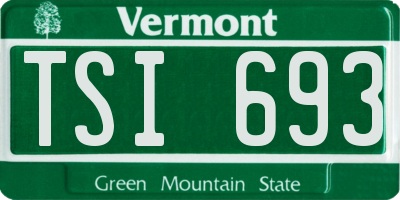 VT license plate TSI693
