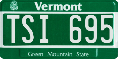 VT license plate TSI695