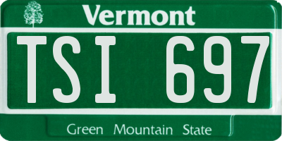 VT license plate TSI697