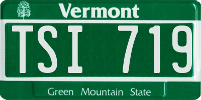VT license plate TSI719