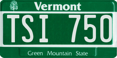 VT license plate TSI750