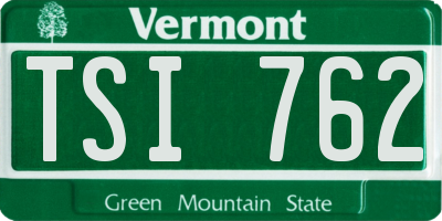 VT license plate TSI762