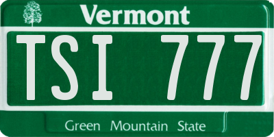 VT license plate TSI777