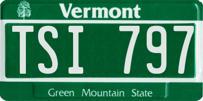 VT license plate TSI797