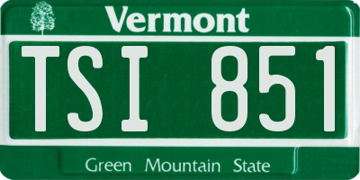 VT license plate TSI851