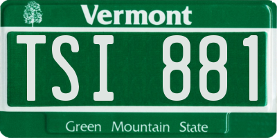 VT license plate TSI881
