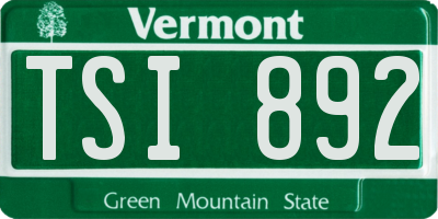 VT license plate TSI892