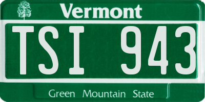 VT license plate TSI943