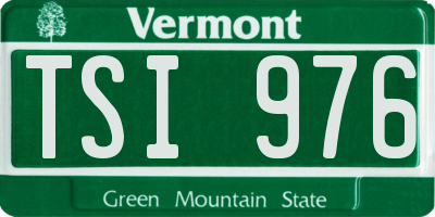 VT license plate TSI976