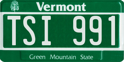 VT license plate TSI991