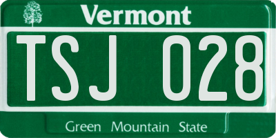 VT license plate TSJ028