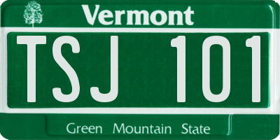 VT license plate TSJ101