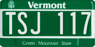VT license plate TSJ117