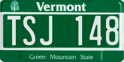 VT license plate TSJ148