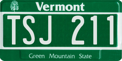 VT license plate TSJ211