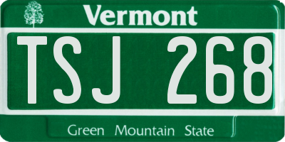 VT license plate TSJ268