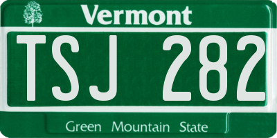 VT license plate TSJ282
