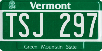 VT license plate TSJ297