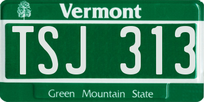 VT license plate TSJ313