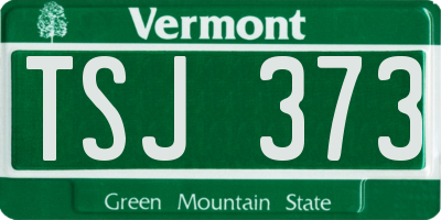 VT license plate TSJ373