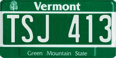 VT license plate TSJ413