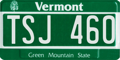 VT license plate TSJ460