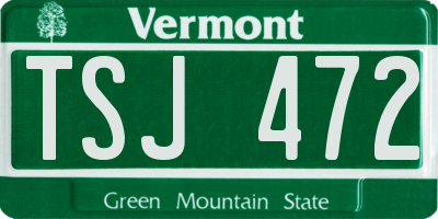VT license plate TSJ472