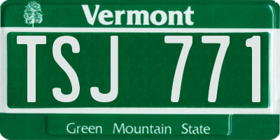 VT license plate TSJ771