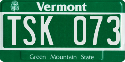 VT license plate TSK073