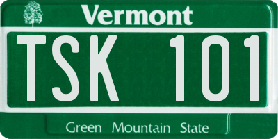 VT license plate TSK101