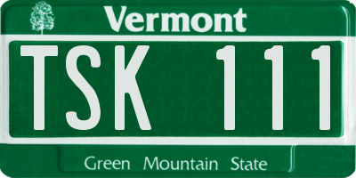 VT license plate TSK111
