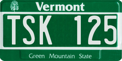 VT license plate TSK125