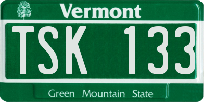 VT license plate TSK133