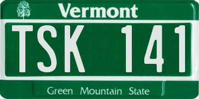 VT license plate TSK141