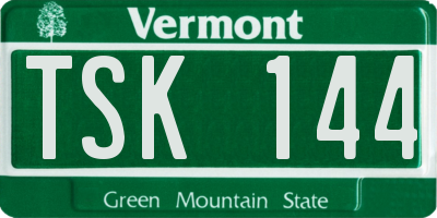 VT license plate TSK144