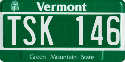 VT license plate TSK146