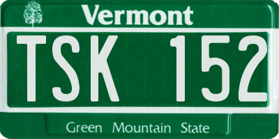 VT license plate TSK152